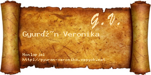 Gyurán Veronika névjegykártya